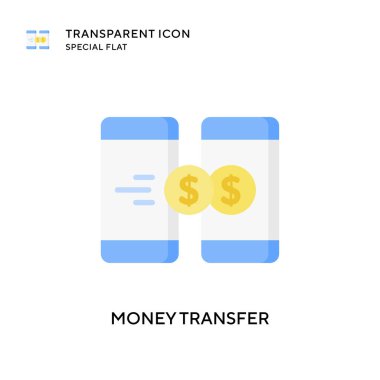 Para transferi vektör simgesi. Düz çizim. EPS 10 vektörü.
