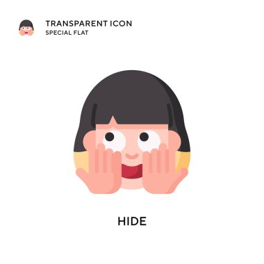 Vektör simgesini gizle. Düz çizim. EPS 10 vektörü.