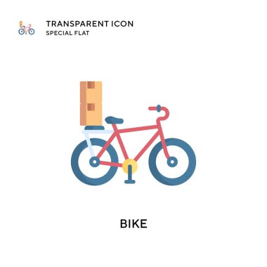 Bisiklet vektör simgesi. Düz çizim. EPS 10 vektörü.