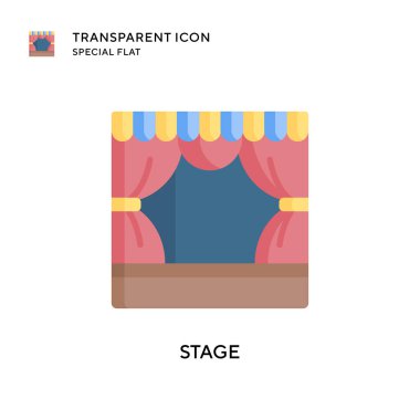 Sahne vektör simgesi. Düz çizim. EPS 10 vektörü.