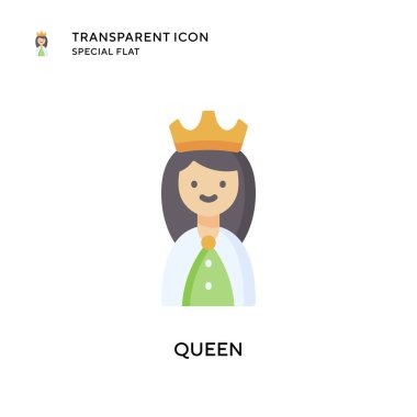 Kraliçe vektör simgesi. Düz çizim. EPS 10 vektörü.