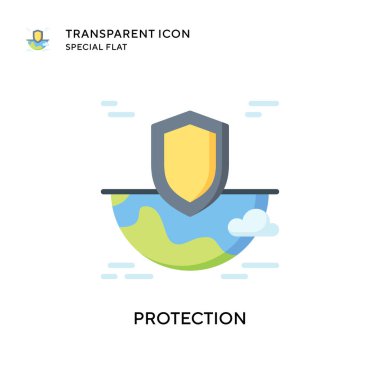 Koruma vektör simgesi. Düz çizim. EPS 10 vektörü.