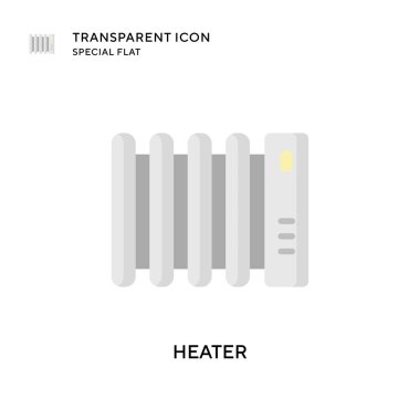 Isıtıcı vektör simgesi. Düz çizim. EPS 10 vektörü.