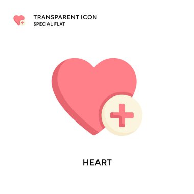 Kalp vektör simgesi. Düz çizim. EPS 10 vektörü.