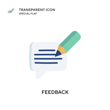 Geri besleme vektör simgesi. Düz çizim. EPS 10 vektörü.