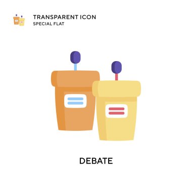 Tartışma vektörü simgesi. Düz çizim. EPS 10 vektörü.