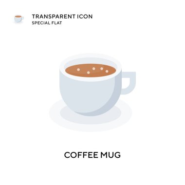 Kahve fincanı vektör ikonu. Düz çizim. EPS 10 vektörü.