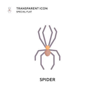 Örümcek vektör simgesi. Düz çizim. EPS 10 vektörü.