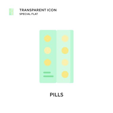 İlaç vektör ikonu. Düz çizim. EPS 10 vektörü.