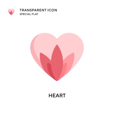 Kalp vektör simgesi. Düz çizim. EPS 10 vektörü.