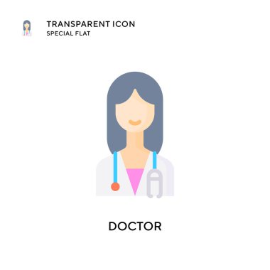 Doktor vektör simgesi. Düz çizim. EPS 10 vektörü.