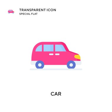 Araba vektör simgesi. Düz çizim. EPS 10 vektörü.