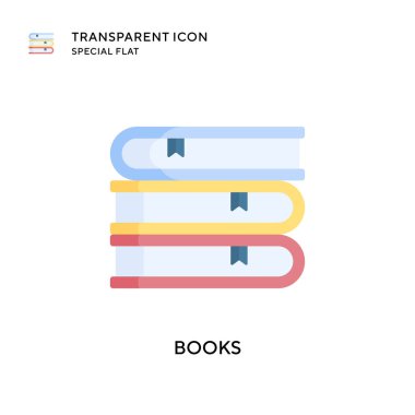 Kitap vektör simgesi. Düz çizim. EPS 10 vektörü.