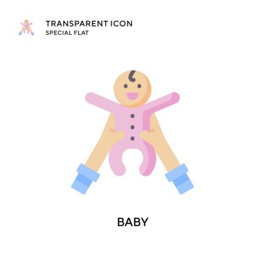 Bebek vektör ikonu. Düz çizim. EPS 10 vektörü.