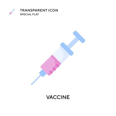 Aşı vektör ikonu. Düz çizim. EPS 10 vektörü.