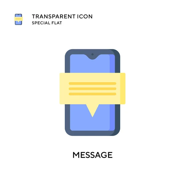 Icône Vectorielle Message Illustration Style Plat Vecteur Eps — Image vectorielle