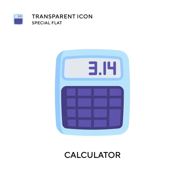 Ikona Wektora Kalkulatora Płaska Ilustracja Wektor Eps — Wektor stockowy