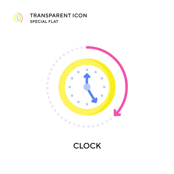 Reloj Icono Vectorial Ilustración Estilo Plano Eps Vector — Vector de stock