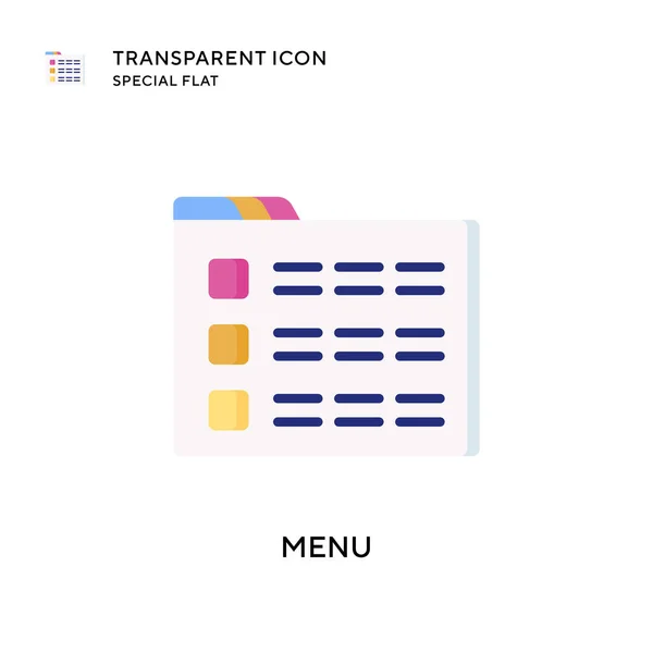 Icono Vector Menú Ilustración Estilo Plano Eps Vector — Archivo Imágenes Vectoriales