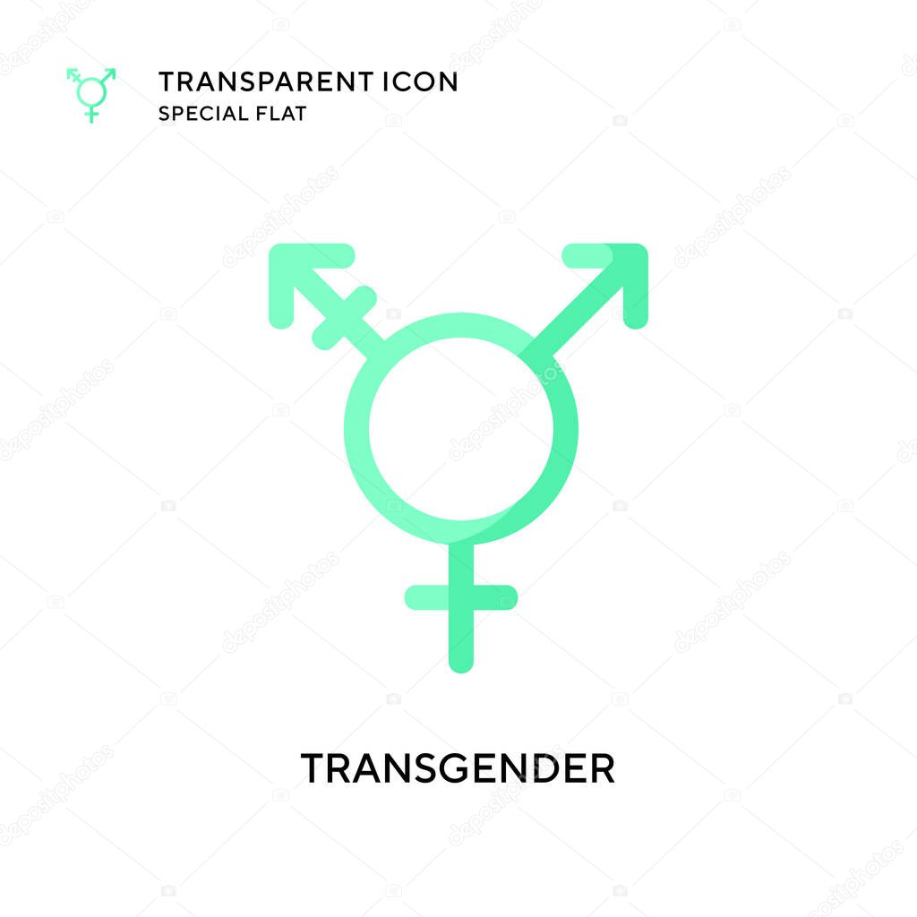 Transgender vector icon. Flat style illustration. EPS 10 vector.