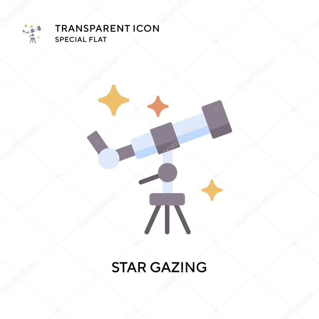 Star gazing vector icon. Flat style illustration. EPS 10 vector.