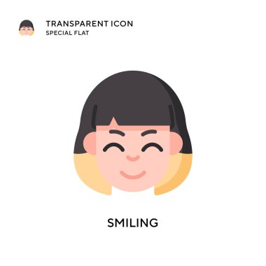 Gülen vektör ikonu. Düz çizim. EPS 10 vektörü.