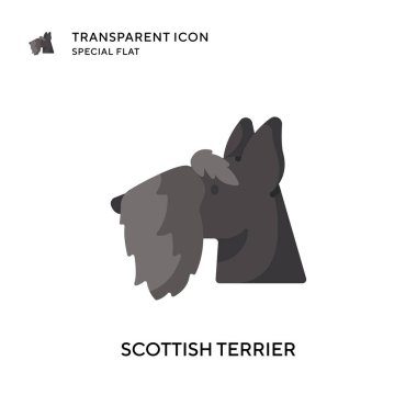 İskoç Teriyer vektör ikonu. Düz çizim. EPS 10 vektörü.
