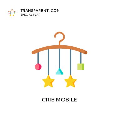 Beşik mobil vektör simgesi. Düz çizim. EPS 10 vektörü.