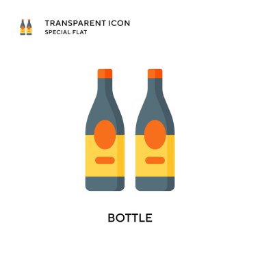 Şişe vektör simgesi. Düz çizim. EPS 10 vektörü.