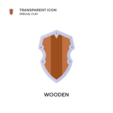 Tahta vektör simgesi. Düz çizim. EPS 10 vektörü.