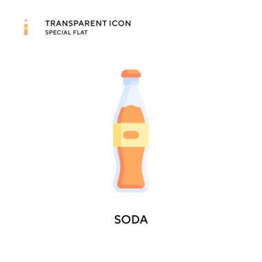 Soda vektör simgesi. Düz çizim. EPS 10 vektörü.