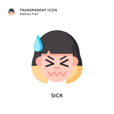 Hasta vektör simgesi. Düz çizim. EPS 10 vektörü.