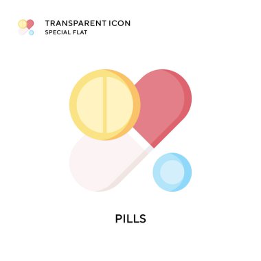 İlaç vektör ikonu. Düz çizim. EPS 10 vektörü.