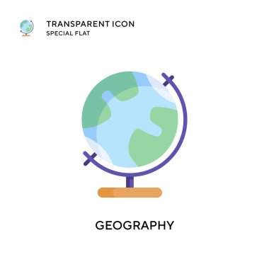 Coğrafya vektör simgesi. Düz çizim. EPS 10 vektörü.