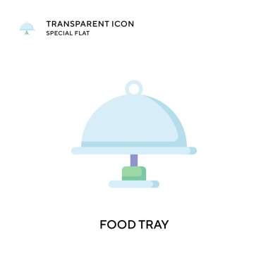 Yemek tepsisi vektör simgesi. Düz çizim. EPS 10 vektörü.