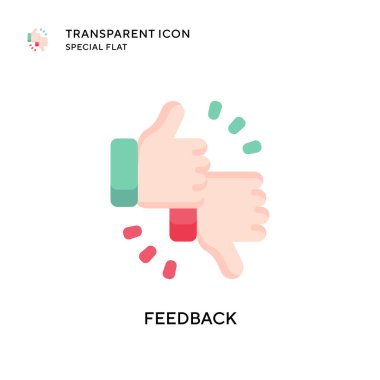 Geri besleme vektör simgesi. Düz çizim. EPS 10 vektörü.