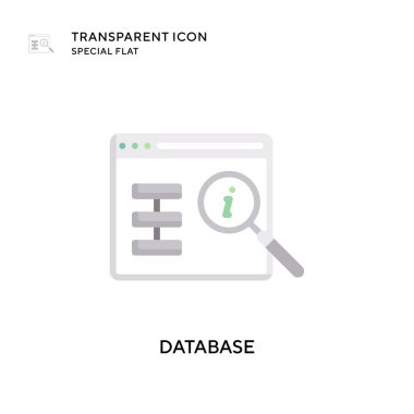 Veritabanı vektör simgesi. Düz çizim. EPS 10 vektörü.