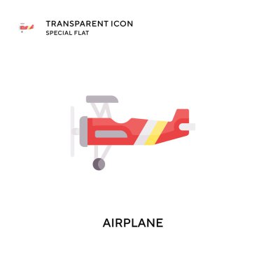 Uçak vektör simgesi. Düz çizim. EPS 10 vektörü.