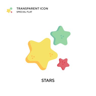 Yıldız vektör simgesi. Düz çizim. EPS 10 vektörü.