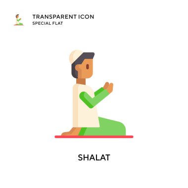 Şalat vektör simgesi. Düz çizim. EPS 10 vektörü.