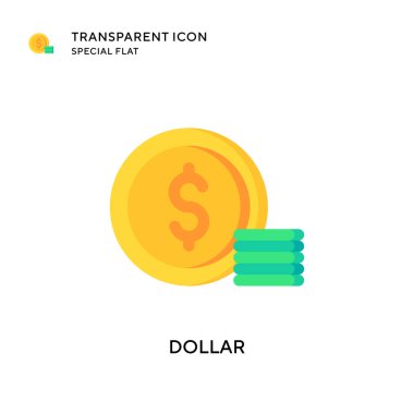 Dolar vektör simgesi. Düz çizim. EPS 10 vektörü.