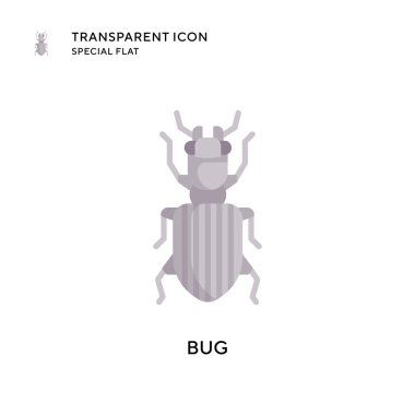Böcek vektör simgesi. Düz çizim. EPS 10 vektörü.