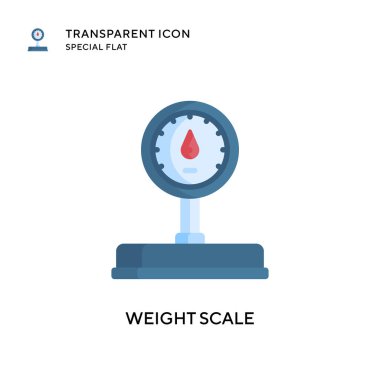 Ağırlık ölçekli vektör simgesi. Düz çizim. EPS 10 vektörü.