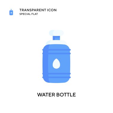 Su şişesi vektör simgesi. Düz çizim. EPS 10 vektörü.