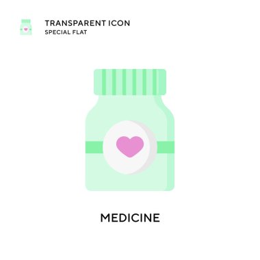 İlaç vektör simgesi. Düz çizim. EPS 10 vektörü.