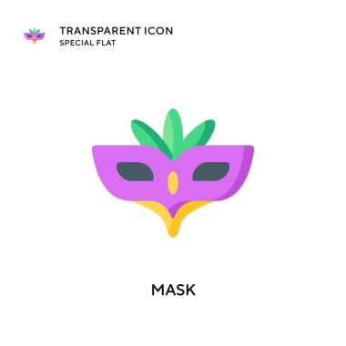 Maske vektör simgesi. Düz çizim. EPS 10 vektörü.