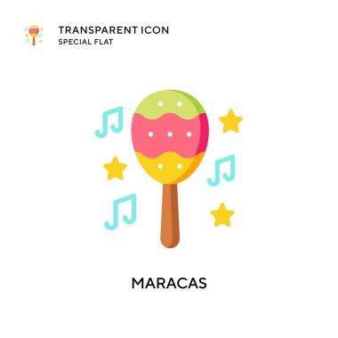 Maracas vektör simgesi. Düz çizim. EPS 10 vektörü.