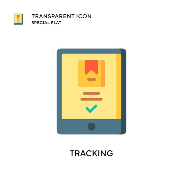 Ícone Vetorial Rastreamento Ilustração Estilo Plano Vetor Eps — Vetor de Stock