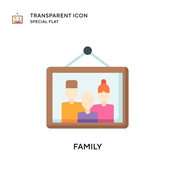 Icône Vectorielle Familiale Illustration Style Plat Vecteur Eps — Image vectorielle