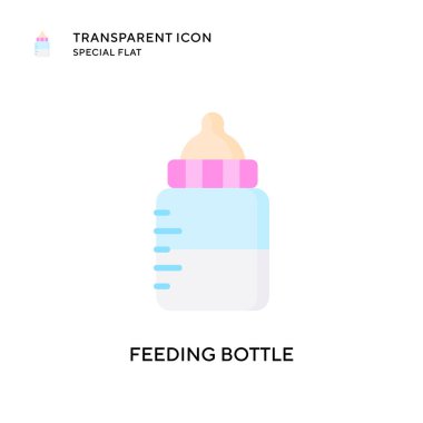 Şişe vektör ikonu besleniyor. Düz çizim. EPS 10 vektörü.